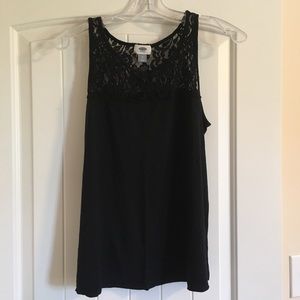 Black tank with lace